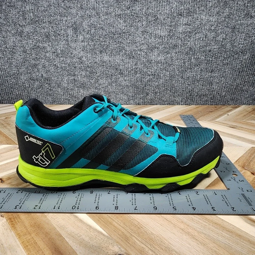 Adidas Kanadia 7 TR GTX Gore-Tex Mens 14 Trail Running Shoes Solar Slime / Green